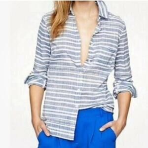 J. Crew Boy Blue Striped Shirt size M